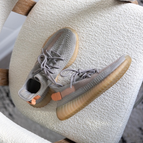 Adidas YEEZY BOOST 350 V2 Gray and Orange Size 7 us womens - Picture 10 of 12